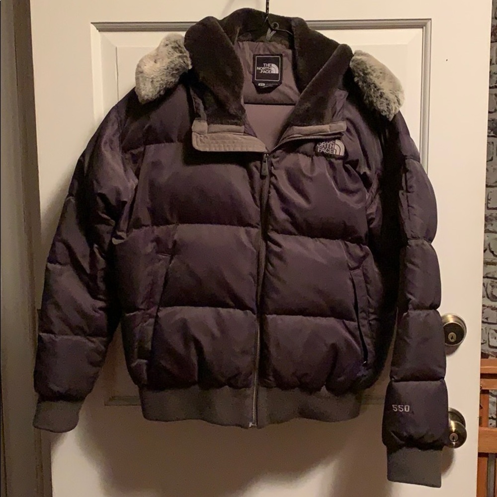 Charcoal gray North Face Coat